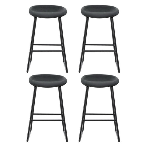 Artiss 4x Bar Stools Kitchen Dining Chairs Counter Stool PU Leather Metal Chez Guru