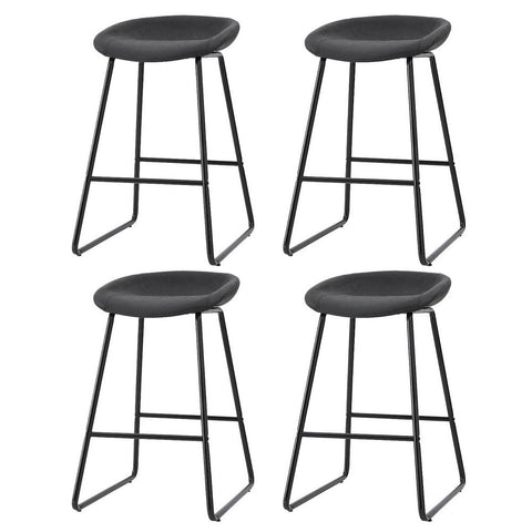 Artiss 4x Bar Stools Kitchen Dining Chairs Counter Stool PU Leather Metal Chez Guru