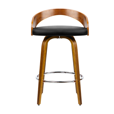 Artiss 4x Bar Stools Swivel Seat Curving Backrest Chez Guru