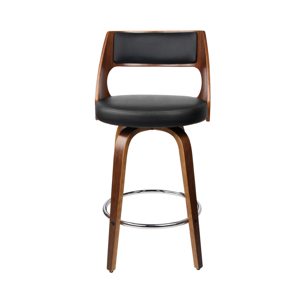 Artiss 2x Bar Stools Swivel Leather Chair 65cm Chez Guru