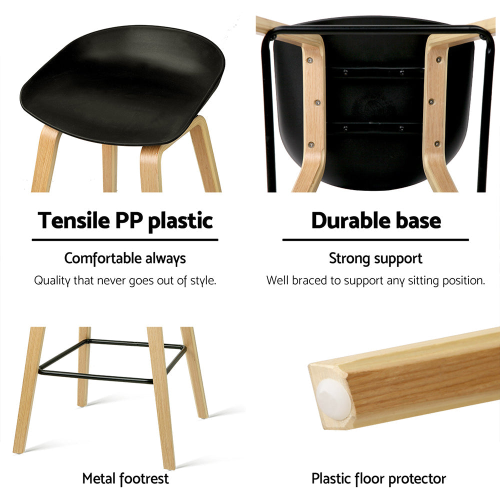 Artiss 2x Bar Stools Wooden Chez Guru
