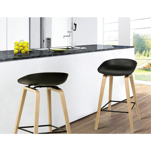 Artiss 2x Bar Stools Wooden Chez Guru