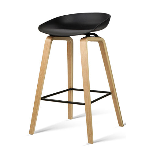 4x Artiss Bar Stools Kitchen Counter Stool Dining Chairs Wooden Black Chez Guru