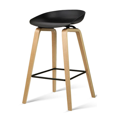 4x Artiss Bar Stools Kitchen Counter Stool Dining Chairs Wooden Black Chez Guru