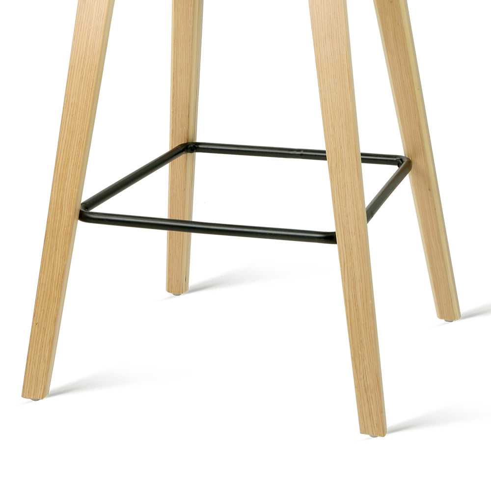 4x Artiss Bar Stools Kitchen Counter Stool Dining Chairs Wooden Black Chez Guru