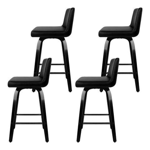 Artiss Bar Stools Kitchen Leather Barstools Swivel Wooden Chairs X4 Chez Guru