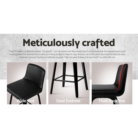 Artiss Bar Stools Kitchen Leather Barstools Swivel Wooden Chairs X4 Chez Guru