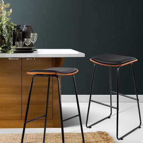 Artiss Bar Stools Kitchen Counter Stools Metal Chairs x2 Chez Guru