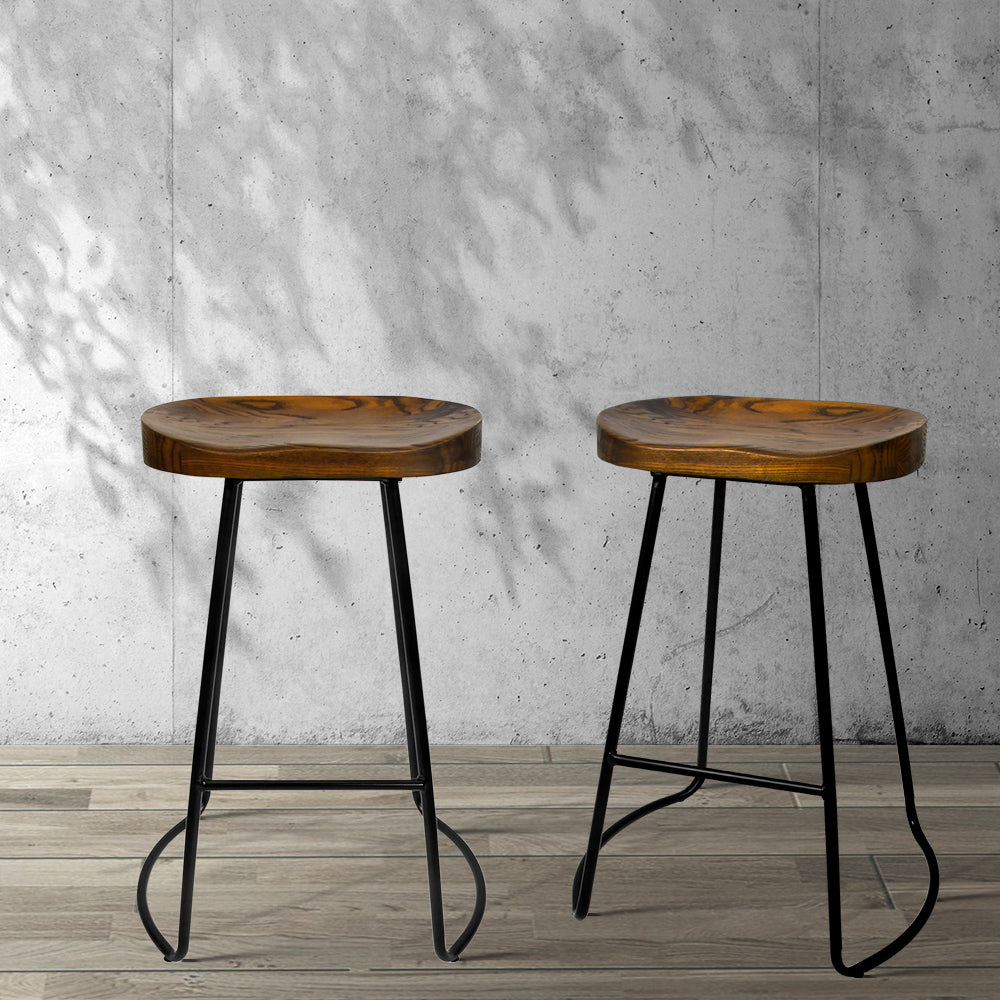 Artiss 2x Bar Stools Tractor Seat 65cm Chez Guru
