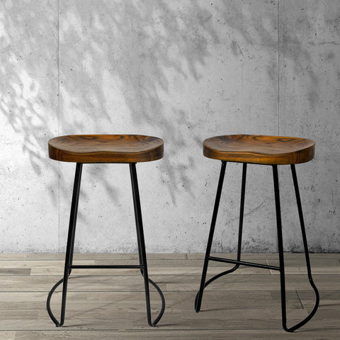Artiss 2x Bar Stools Tractor Seat 65cm Chez Guru