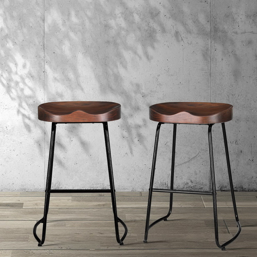 Artiss 2x Bar Stools Tractor Seat 65cm Chez Guru