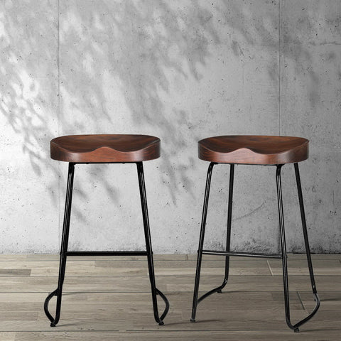 Artiss 2x Bar Stools Tractor Seat 65cm Chez Guru