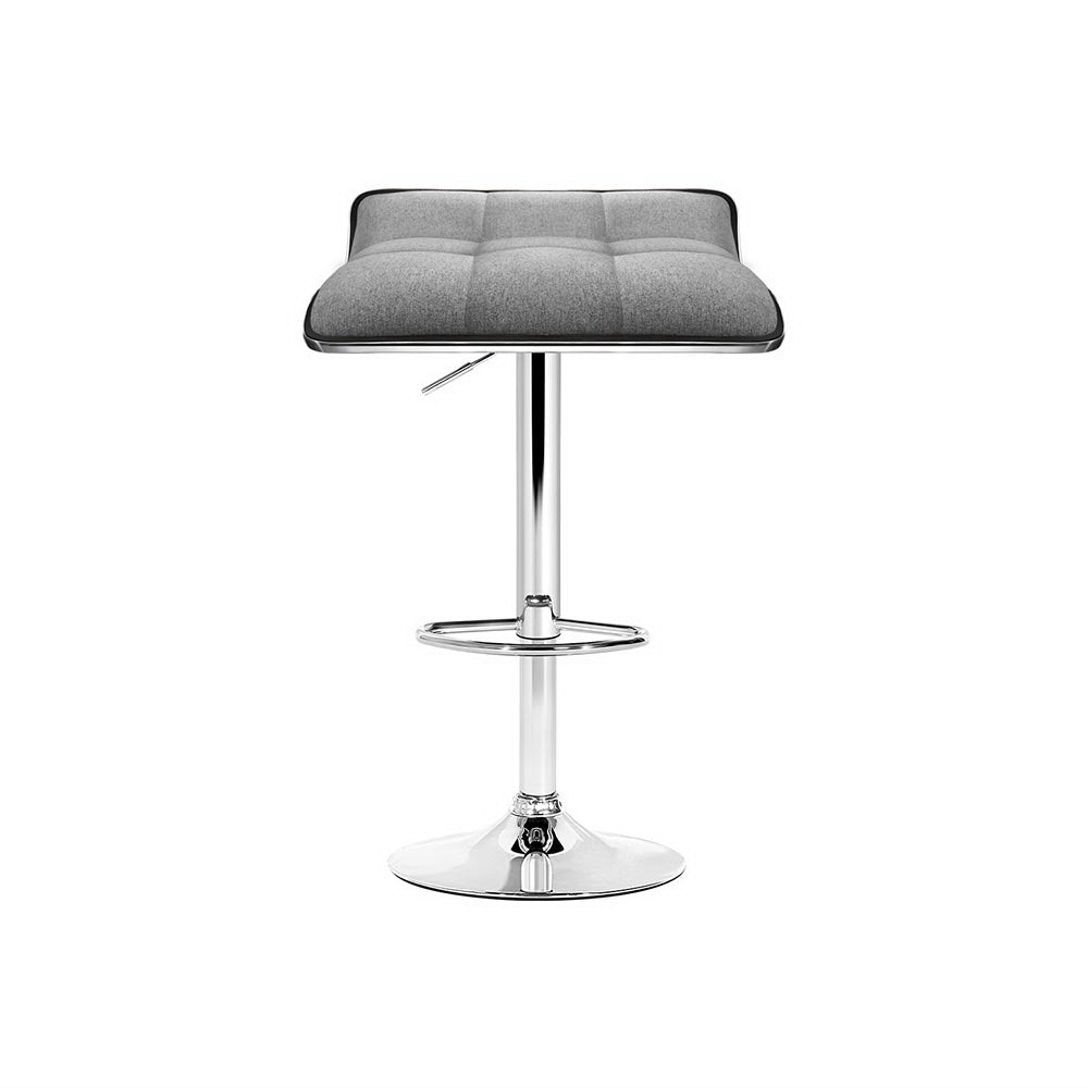 Artiss 4x Bar Stools Linen Padded Gas Lift Chez Guru