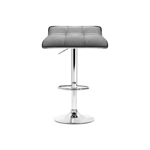 Artiss 4x Bar Stools Linen Padded Gas Lift Chez Guru