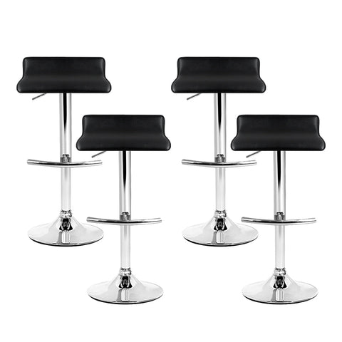 Artiss 4x Bar Stools Adjustable Gas Lift Chairs Black Chez Guru