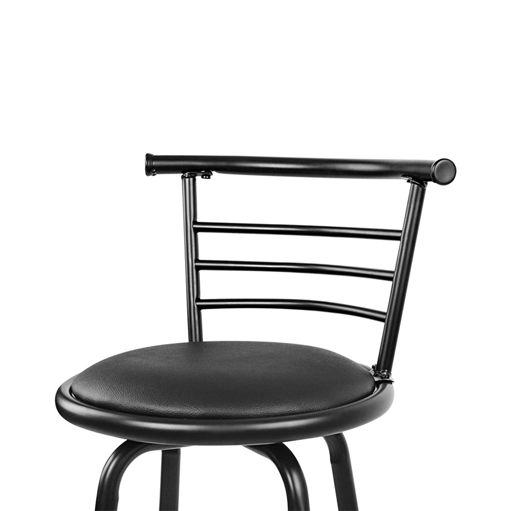 Artiss 2x Bar Stools Swivel Leather Padded Metal Chez Guru