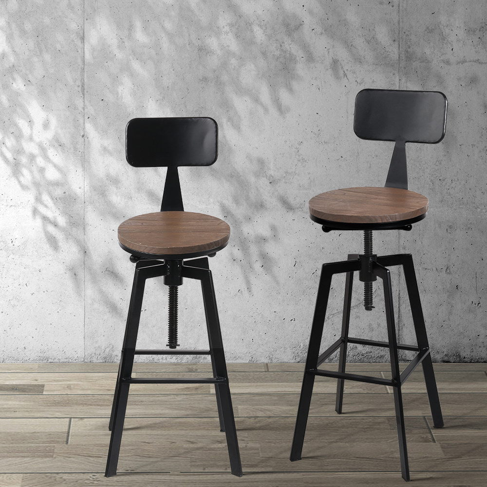 Artiss Bar Stools Kitchen Counter Chairs Vintage Metal Chairs Chez Guru