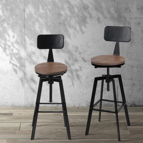 Artiss Bar Stools Kitchen Counter Chairs Vintage Metal Chairs Chez Guru