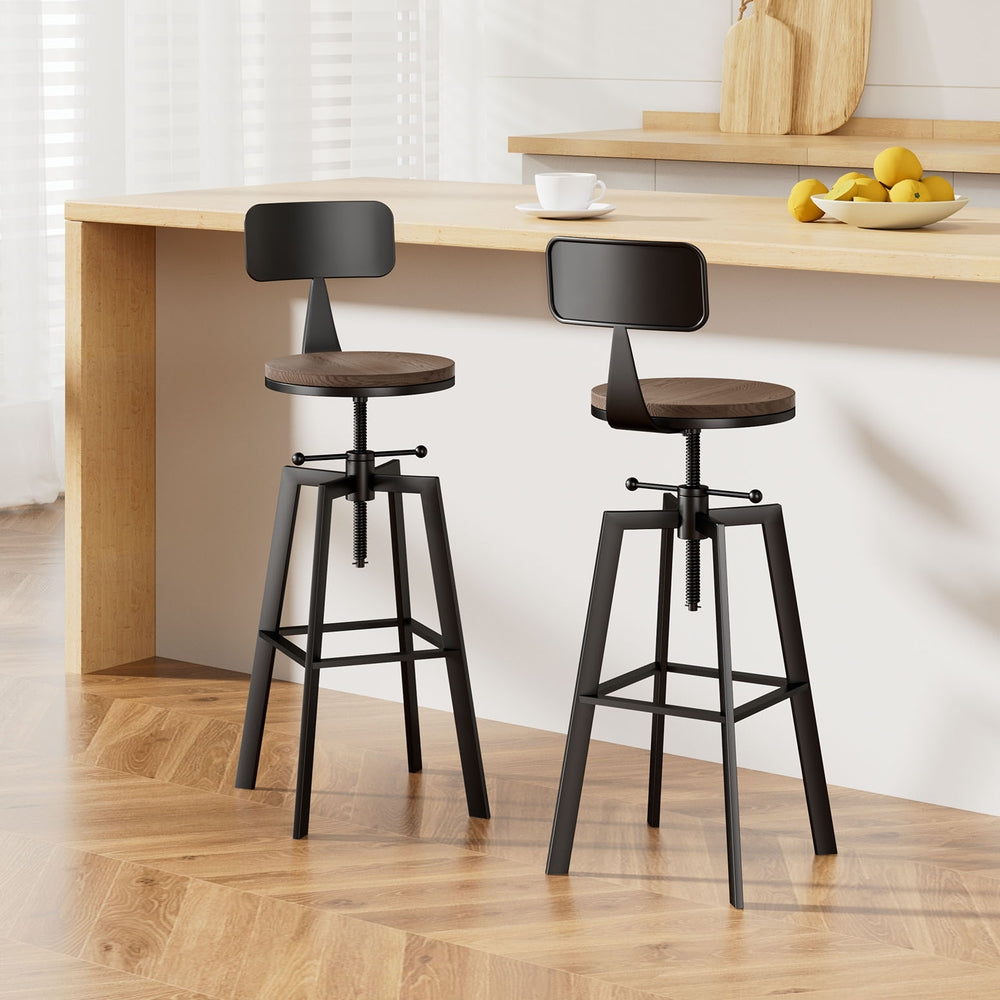 Artiss Bar Stools Kitchen Counter Chairs Vintage Metal Chairs x2 Chez Guru