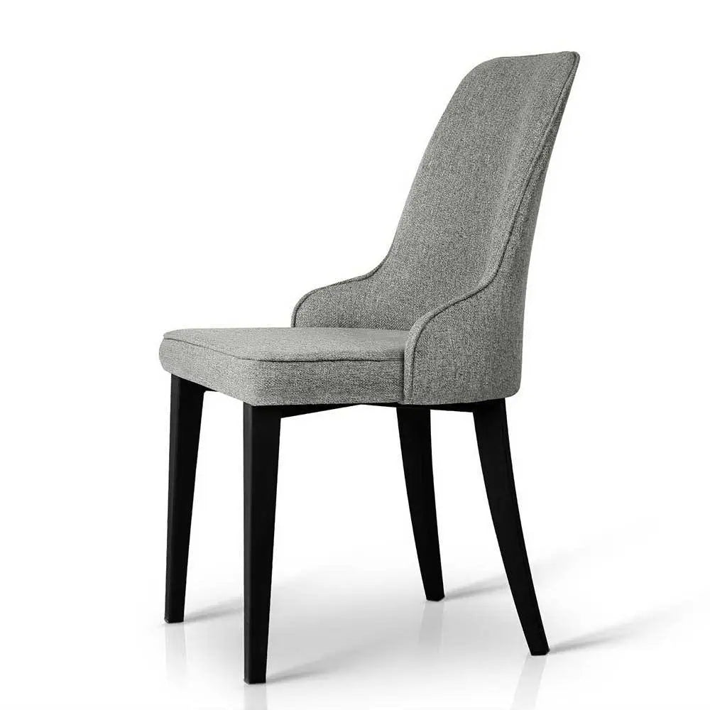 Artiss Dining Chairs Set of 2 Linen Fabric Grey Chez Guru