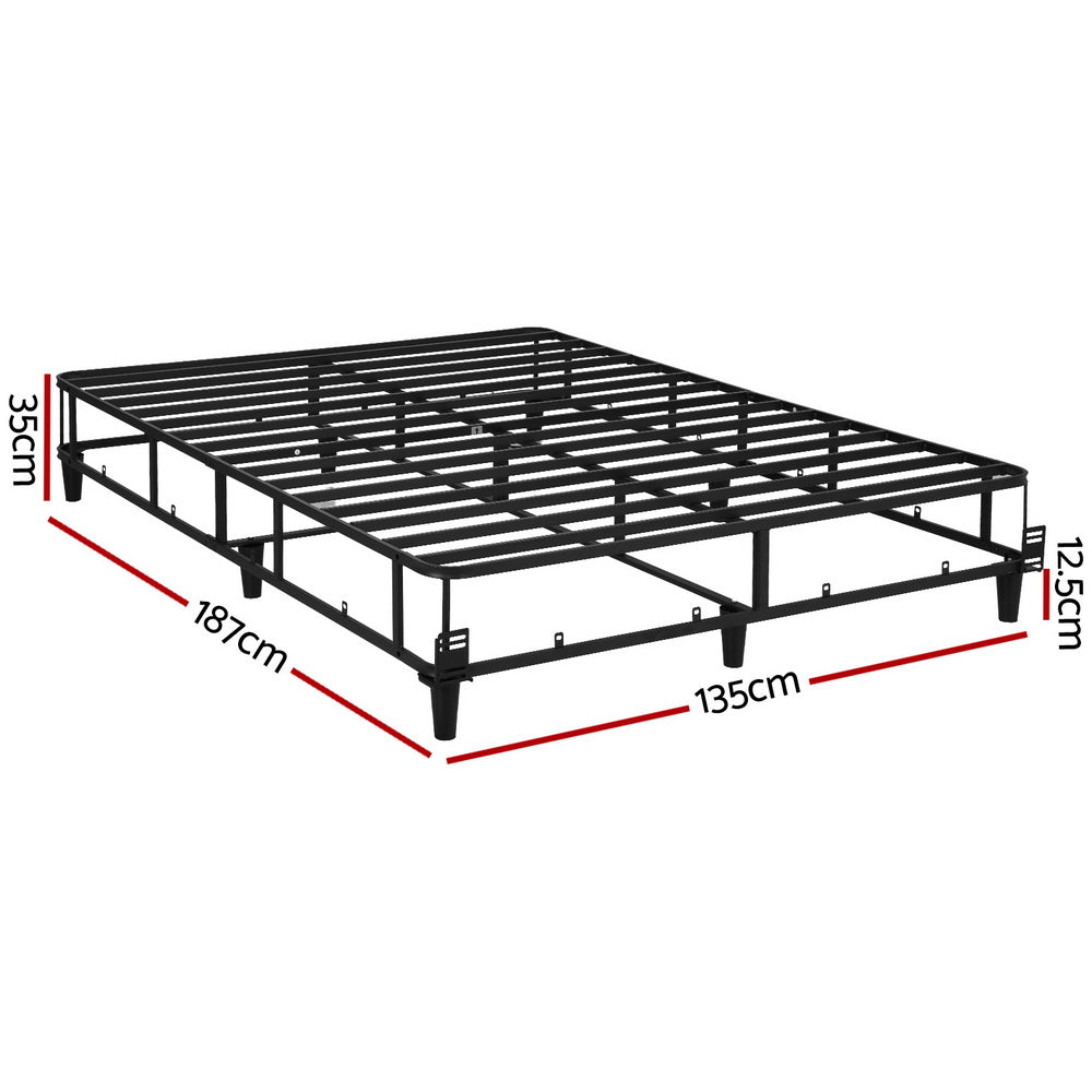 Artiss Bed Frame Double Size Metal Grey MASON Chez Guru