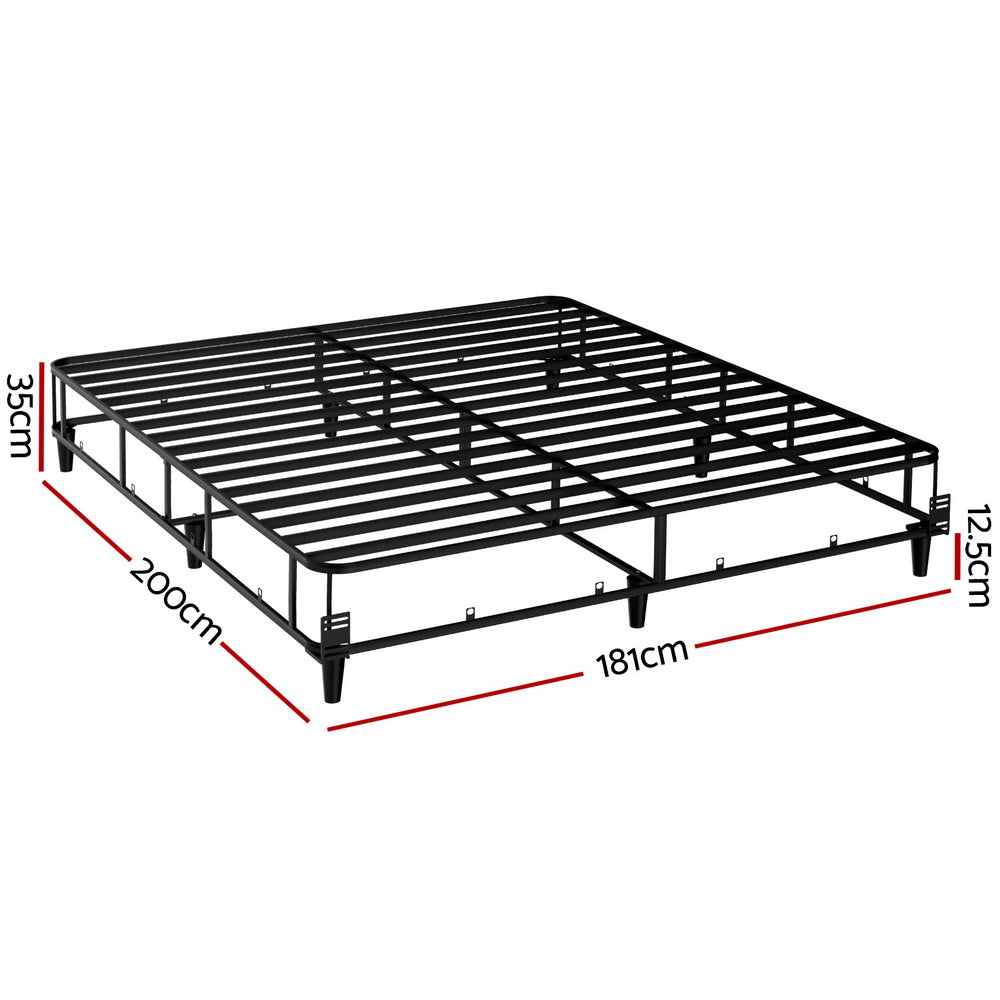 Artiss Bed Frame King Size Metal Grey MASON Chez Guru
