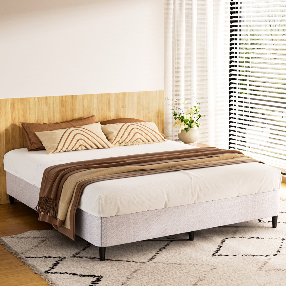 Artiss Bed Frame King Size Metal Grey MASON Chez Guru