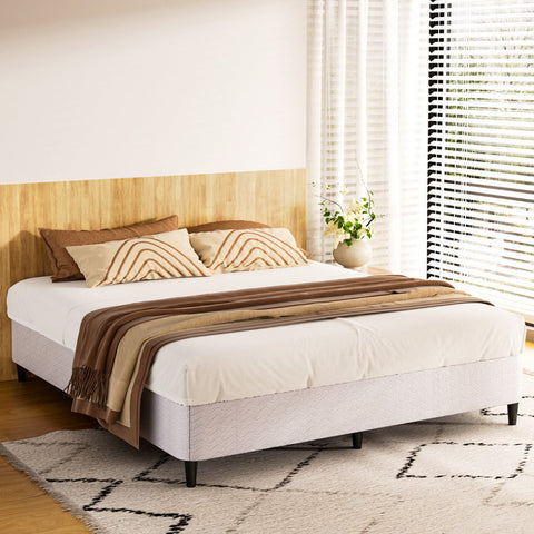 Artiss Bed Frame King Size Metal Grey MASON Chez Guru