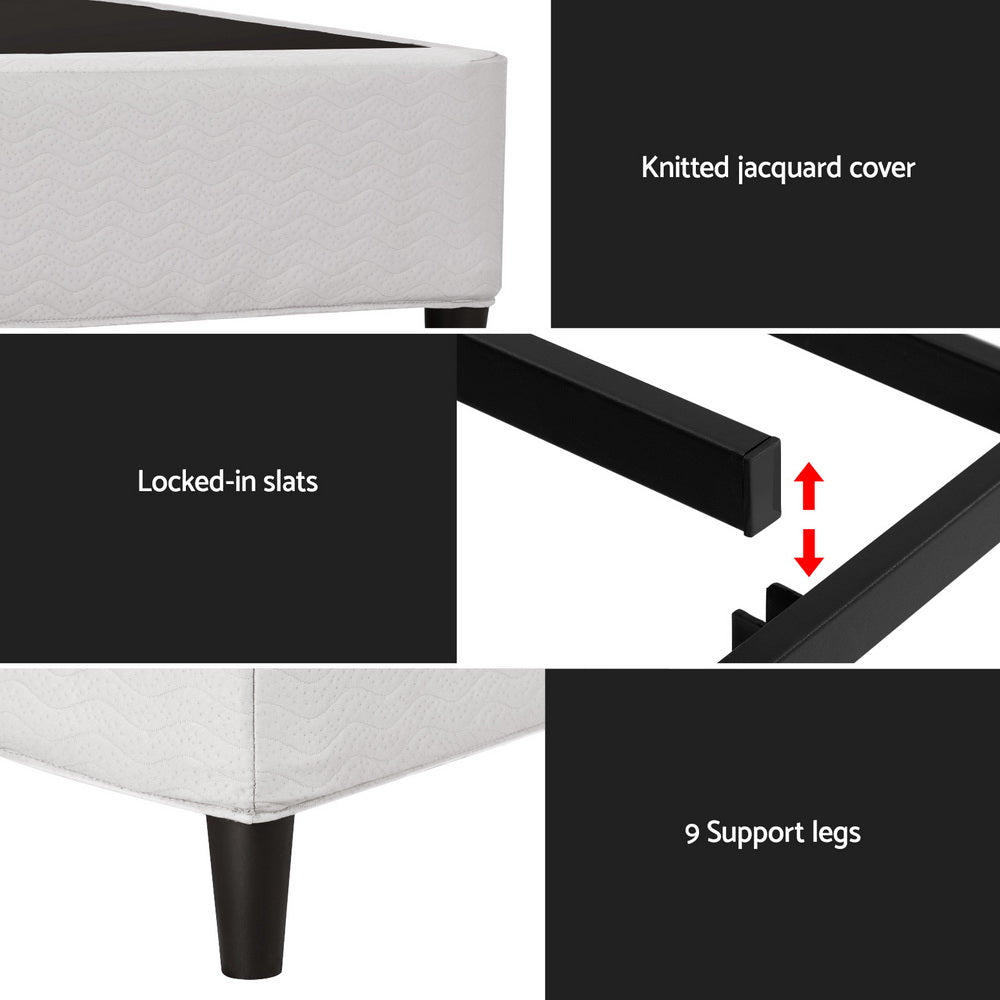 Artiss Bed Frame King Size Metal Grey MASON Chez Guru