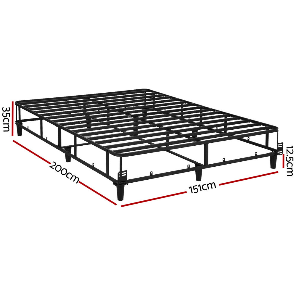 Artiss Bed Frame Queen Size Metal Grey MASON Chez Guru
