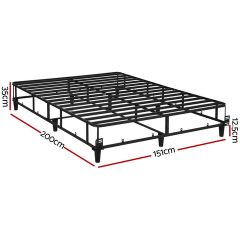 Artiss Bed Frame Queen Size Metal Grey MASON Chez Guru