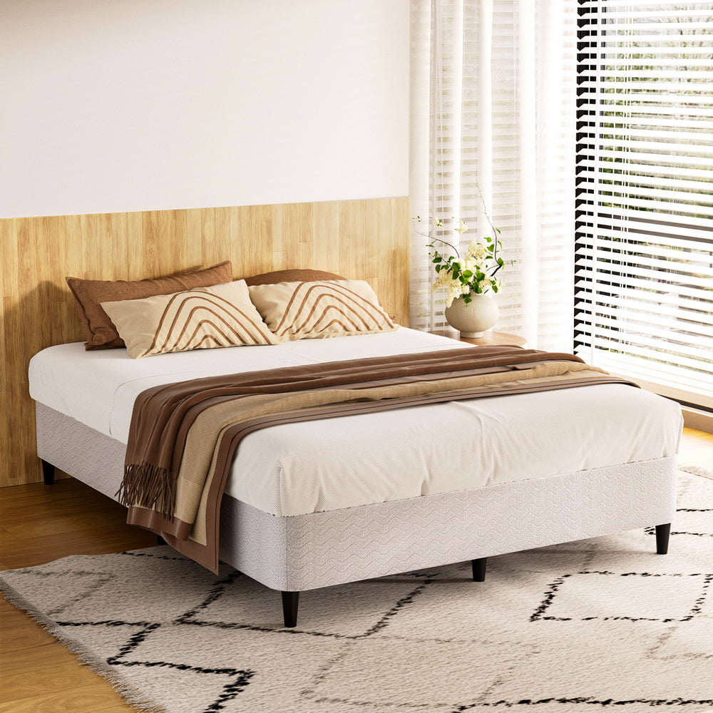 Artiss Bed Frame Queen Size Metal Grey MASON Chez Guru