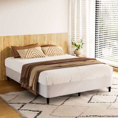 Artiss Bed Frame Queen Size Metal Grey MASON Chez Guru