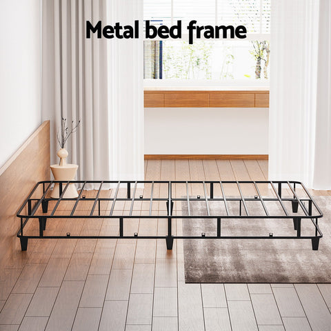 Artiss Bed Frame Queen Size Metal Grey MASON Chez Guru