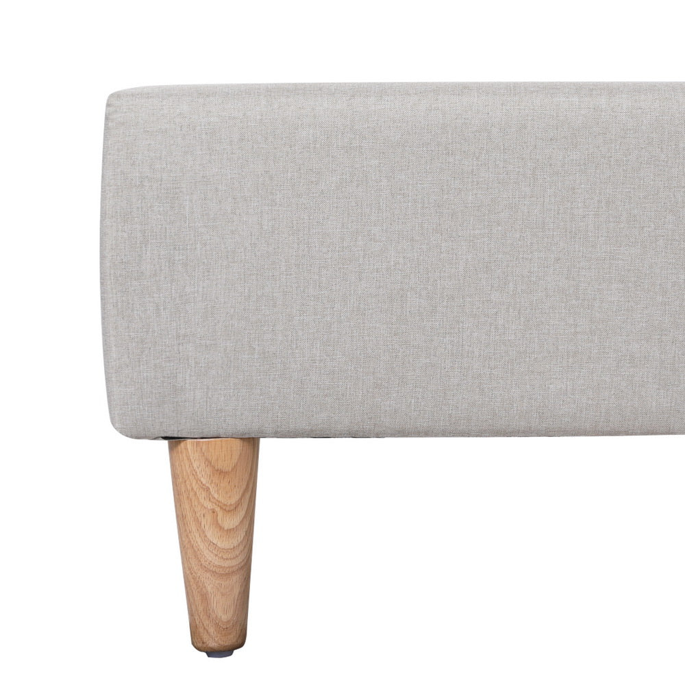 Artiss Bed Frame Double Size Beige ZORA Chez Guru