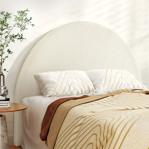 Artiss Bed Head Headboard Bed Frame Double Boucle - GREI White Chez Guru