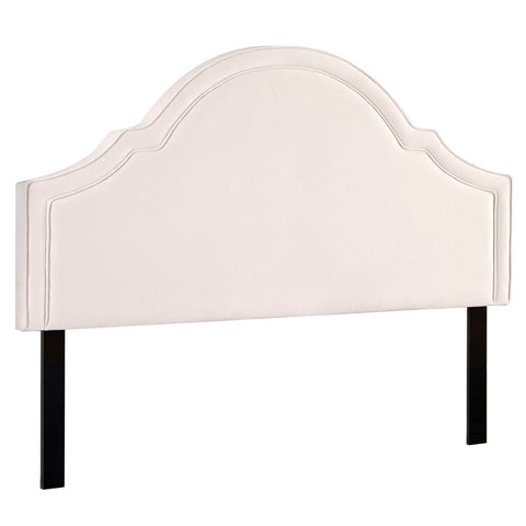 Artiss Bed Frame Bed Head Headboard King Velvet IRIS Beige Chez Guru