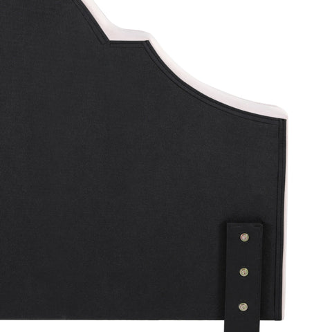 Artiss Bed Frame Bed Head Headboard King Velvet IRIS Beige Chez Guru