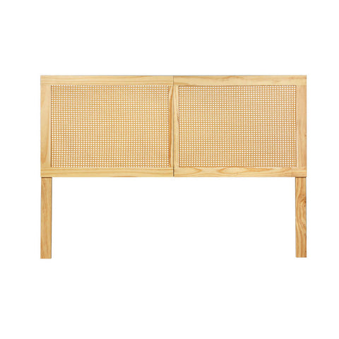 Artiss Bed Head Headboard Double Rattan - RIBO Pine Chez Guru