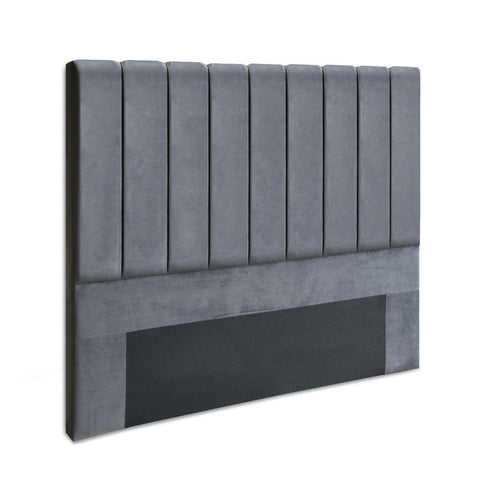 Artiss Bed Head Headboard Double Velvet - VELA Grey Chez Guru