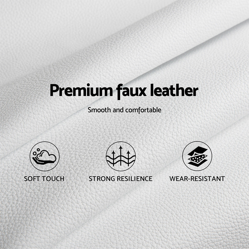Artiss Bed Frame Double Size White NEO Chez Guru