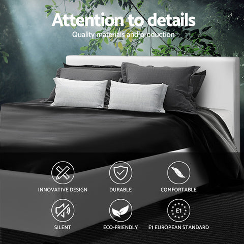 Artiss Bed Frame Double Size White NEO Chez Guru