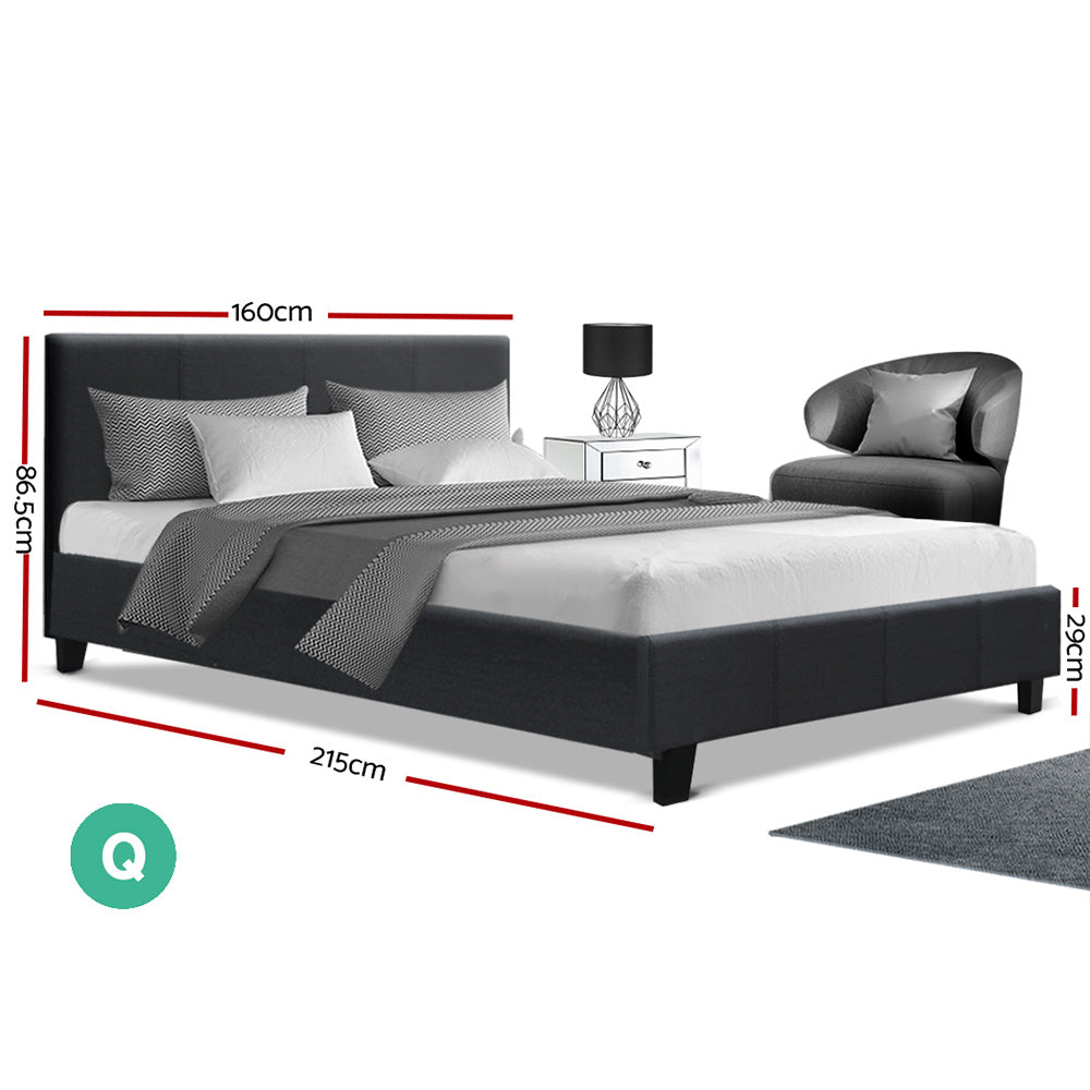 Artiss Bed Frame Queen Size Charcoal NEO Chez Guru