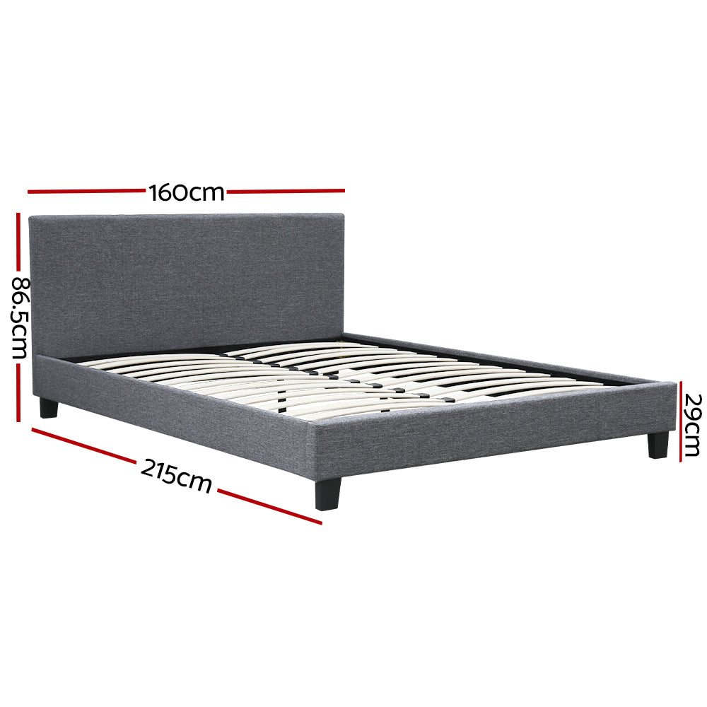 Artiss Bed Frame Queen Size Grey NEO Chez Guru
