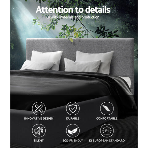 Artiss Bed Frame Double Size Gas Lift Grey NINO Chez Guru