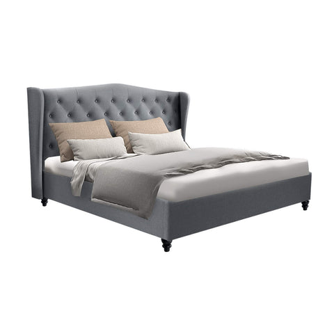 Artiss Bed Frame Double Size Grey PIER Chez Guru
