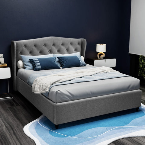 Artiss Bed Frame Double Size Grey PIER Chez Guru