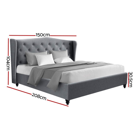 Artiss Bed Frame Double Size Grey PIER Chez Guru
