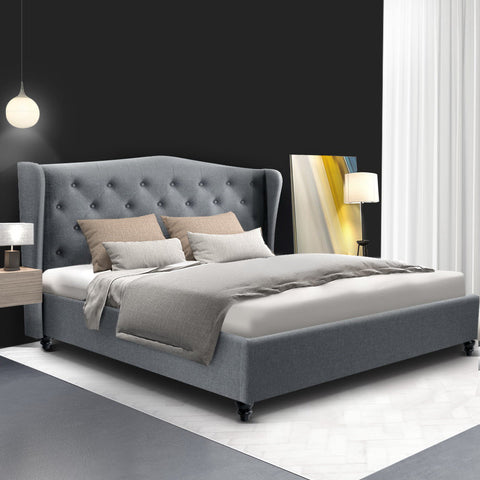 Artiss Bed Frame Double Size Grey PIER Chez Guru