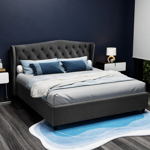 Artiss Bed Frame King Size Charcoal PIER Chez Guru